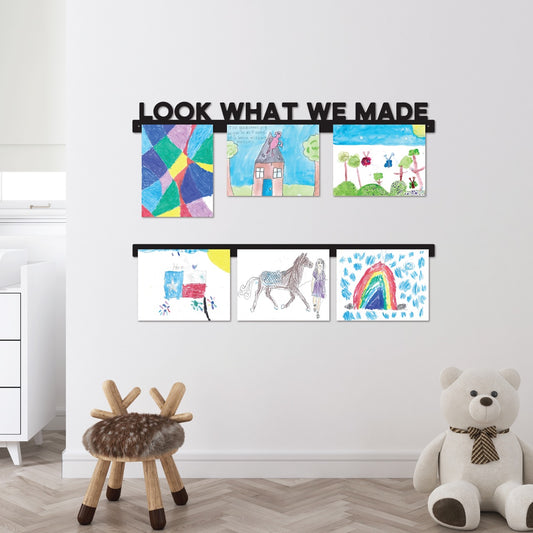 "LOOK WHAT WE MADE" Magnetic Art Display Bar