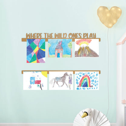 "Where the Wild Ones Play"  Magnetic Art Display Bar