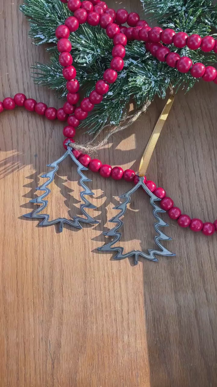 Christmas Tree Ornament, Metal Christmas Tree, Farmhouse Christmas, Rustic Christmas Ornament