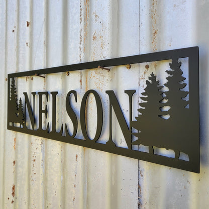 Custom Forest Name Sign - Cabin Sign - Family Name