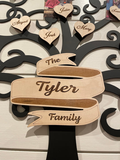 Personalized Family Name Magnet | Name magnets | Custom wooden magnets | Family Tree Names | Family Christmas Gifts