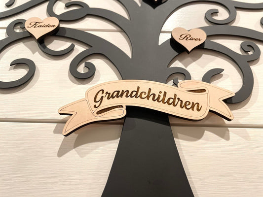 Grandchildren Banner Magnet | Grandkids Banner Magnet | Gift for Grandparents | Family Tree Magnets | Family Christmas Gifts