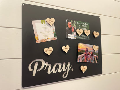 Magnetic Prayer Board, Magnetic Board for Wall, Magnetic Note Board, Pray for Missionaries, Faith Bulletin Board, Praying Without Ceasing