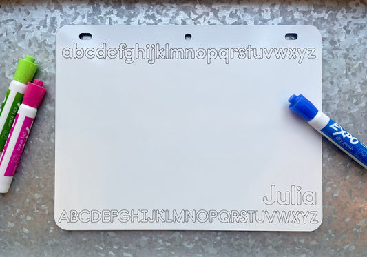 Personalized White board with letters | White Board with Name | White board for Binder | Handwriting Practice | Dry Erase Board with letters