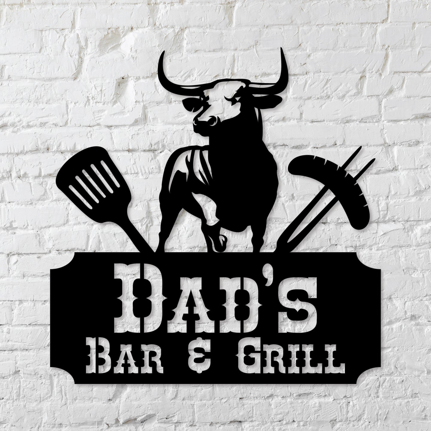 Personalized Grill Sign; Metal Grilling Sign; Dad's Grill Sign; Metal BBQ Smoker and Grill Sign; Grilling Gift; Grandpa; Papa; Father's Day