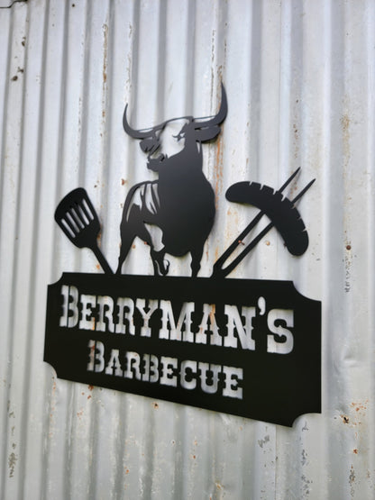 Personalized Grill Sign; Metal Grilling Sign; Dad's Grill Sign; Metal BBQ Smoker and Grill Sign; Grilling Gift; Grandpa; Papa; Father's Day