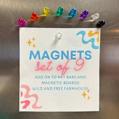 Colorful Magnets, Minimalist Refrigerator Magnets, Art Display Magnets